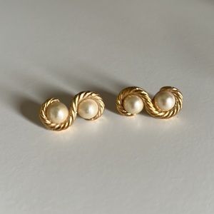 Vintage Gold & Pearl earrings